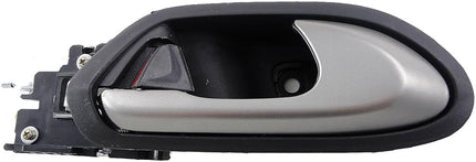 Poignée de porte intérieure avant côté passager Dorman 81447 compatible avec certains modèles Honda, levier argent lisse ; boîtier bleu