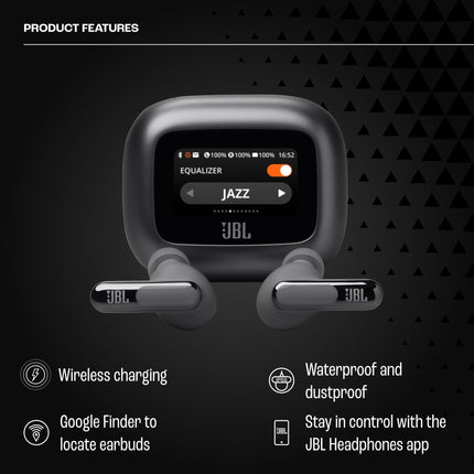 JBL Live Beam 3 Wireless Noise Cancelling Headphones, 48 Hours Full Playback, Wireless Charging, 6 Microphones for Perfect Calls, Multipoint Connection, IP55 Waterproof and Dustproof