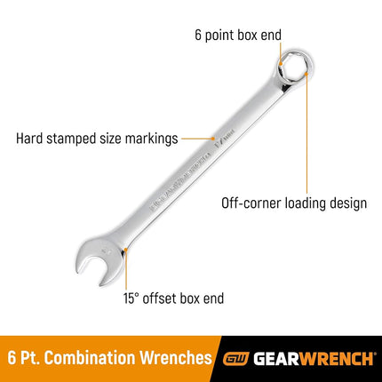 GEARWRENCH Combination Wrench 12mm, 6 Point - 81760D