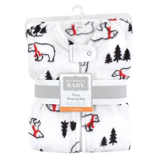 Hudson Baby Unisex Baby Plush Sleeping Bag, Sack, Blanket, Sleeveless Winter Bear, 18-24 Months