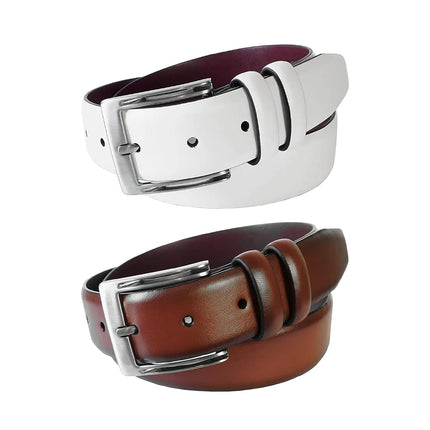Stacy Adam's Leather Dress Belt for Dickinson Oxford, Suits, Pants, Classic, Formal, Business, Work, Smooth Edge, Croco, Black, 34