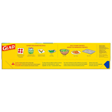 Glad Press'n Seal Plastic Food Wrap - 100 Square Foot Roll - 3 Pack