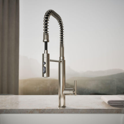 Grifo de cocina Kohler 24982-SN Purist, níquel pulido vibrante