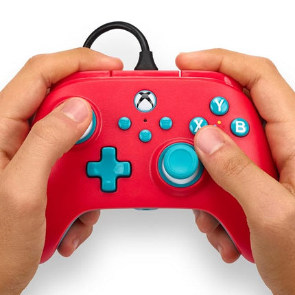 PowerA Nano Enhanced Wired Controller für Xbox Series X|S - Red Sky, tragbar, kompakt, Gamepad, Wired Video Game Controller, Gaming Controller, Works with Xbox One and Windows 10/11