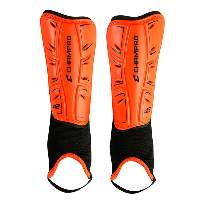 CHAMPRO D3 Molded Shin Guards, Small, Black