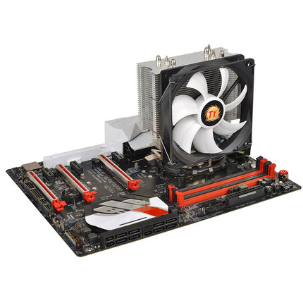 Thermaltake Contac Silent 12 - 120mm Air CPU Cooler - LGA 1150/1151/1155 - 7.53cm x 6cm x 3cm - 20dB Noise - 74.33 CFM - Desktop, Laptop Compatible