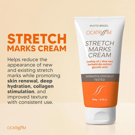 Cicatrissim Crema Eliminadora de Estrías - Innovadora Fórmula Natural con Ingredientes Puros y Potentes de la Flora Brasileña. Dile Adiós a las Estrías y Recupera tu Autoestima