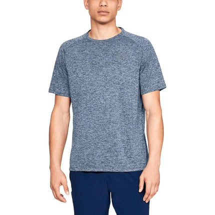 Under Armour Unisex Atmungsaktives Sportshirt, Kurzärmliges Und Schnelltrocknendes Trainingsshirt Mit Loser Passform UA Tech 2.0 SS Tea Not Applicable, Blue (Academy/Steel 409), XXX-Large