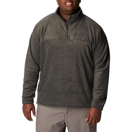Forro polar Columbia Steens Mountain para hombre, de talla grande, con media cremallera, carbón jaspeado, Large Tall