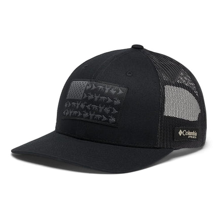 Columbia PHG Game Flag Mesh Snap Back Cap, Black, 