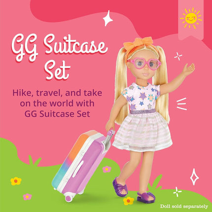 Glitter Girls 14 Inch Doll Clothes, Suitcase Fashion Set, 3 Outfits, Medium