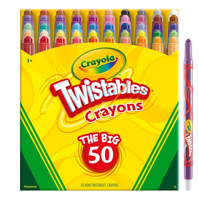 Crayola Mini Twistables Crayons, Amazon Exclusive, Gift, 50 Count
