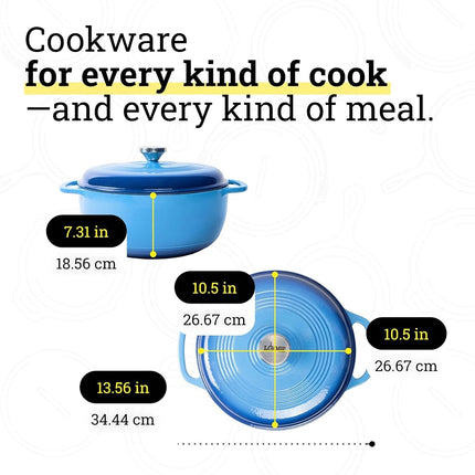 Lodge EC6D33 Color 6-Quart Dutch Oven (Caribbean Blue)