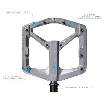 Crankbrothers Stamp-3 Pedals - Large, Grey