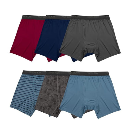 Fruit of the Loom Men's Standard Micro Stretch Boxer Briefs, Designed to Move with You, Lightweight & Moisture Wicking, 6 Pack-Assorted Colors
