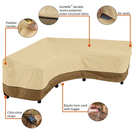Classic Accessories Veranda V-Shaped Sectional Sofa Cover, Small