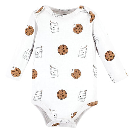 Hudson Baby Bodysuits à manches longues en coton unisexe pour bébé, lot Milk Cookies, 6-9 mois