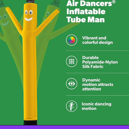 LookOurWay Air Dancers Inflatable Tube Man Attachment, 10-Feet, Yellow (No Blower)