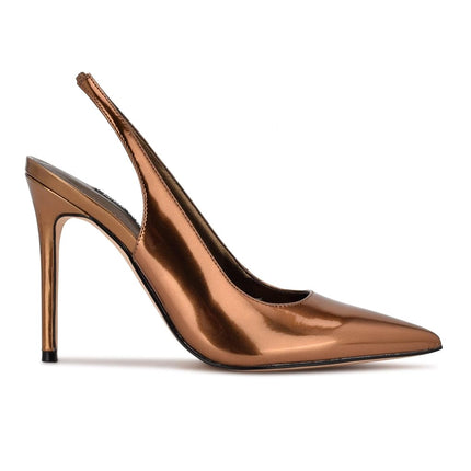 Nine West Women's Feather Pump, Bronze, 5.5