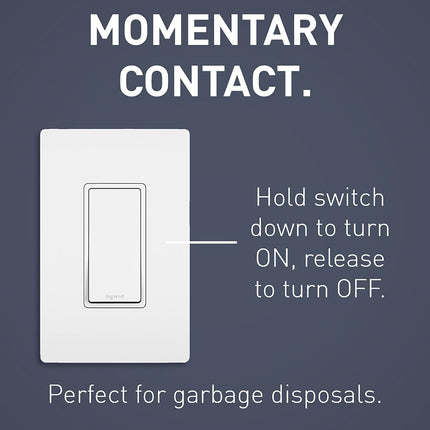 Pass & Seymour TM870STMWCC6 Garbage Disposal Switch, 15-Amp, White