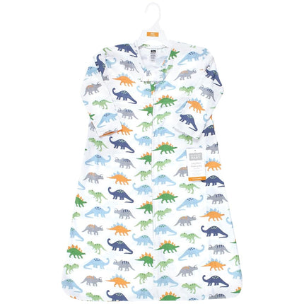 Hudson Baby Unisex Baby Long Sleeve Cotton Jersey Sleeping Bag, Sack, Blanket, Dinosaurs, 0-6 Months