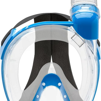 Cressi Baron Full Face Masks, Clear/Blue, M/L