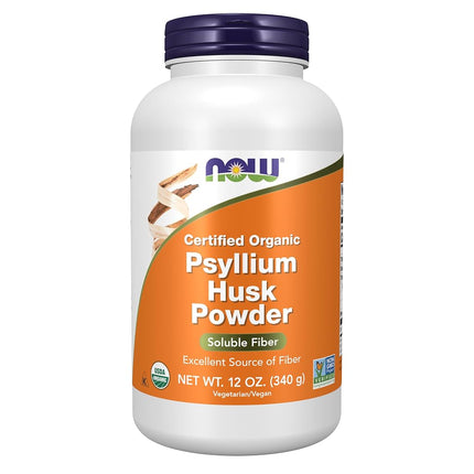 NOW Organic Psyllium Powder, 12-Ounce