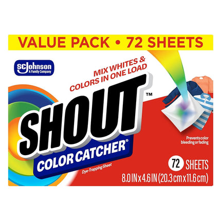 Shout Color Catcher Dye Trapping Sheets, 72.0 Coun