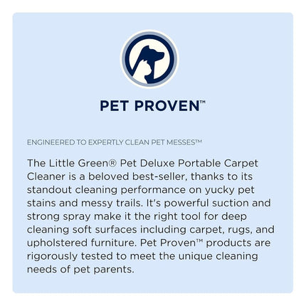 Bissell Little Green Pet Deluxe Portable Carpet Cleaner, 3353, Gray/Blue