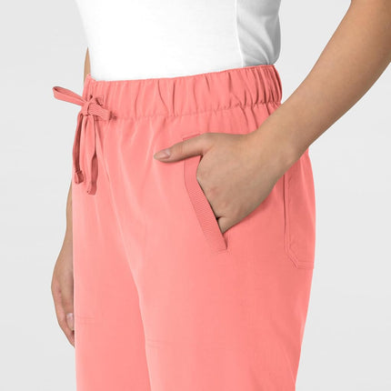 WonderWink Women's Stovepipe High-Low Hem Scrub Pant, Paradise Pink, 3X