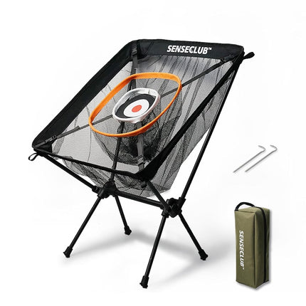 Foldable Chipping Net with Mat & Balls, Indoor Gol