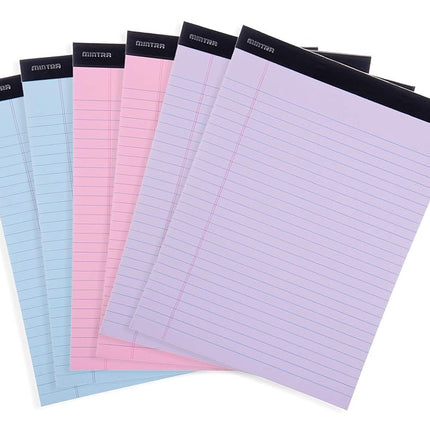 Mintra Office Legal Pads - ((Basic Pastel 6pk, 8.5