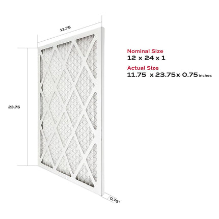 True Blue 312241.4 Allergen 12-Inch by 24-Inch by 1-Inch Air Filter, 4-Pack