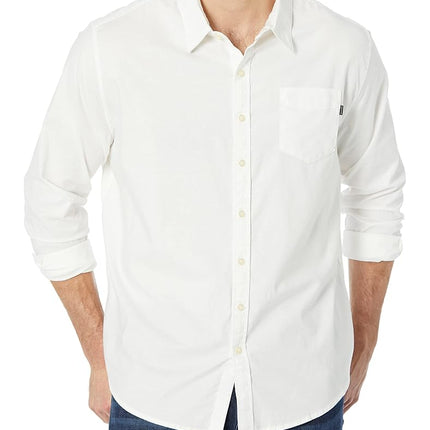 Camisa Dockers de manga larga para hombre, ajuste clásico, Signature Comfort Flex (tallas estándar y grandes), Lucent White - Lisa (Oxford), XXL