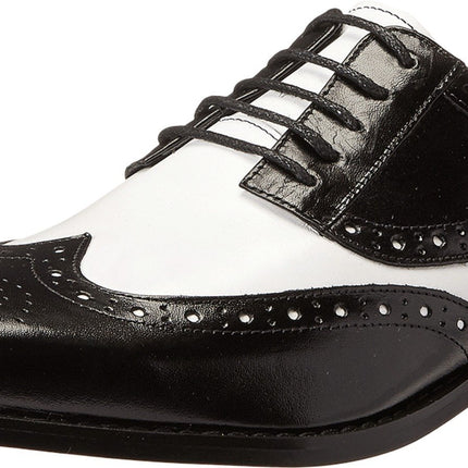 Stacy Adams Men's Tinsley Wingtip Oxford, Black/Wh