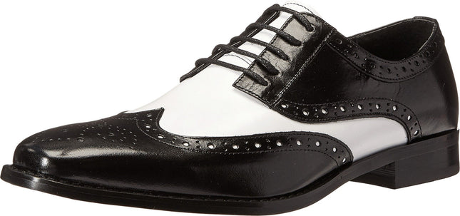 Stacy Adams Men's Tinsley Wingtip Oxford, Black/Wh