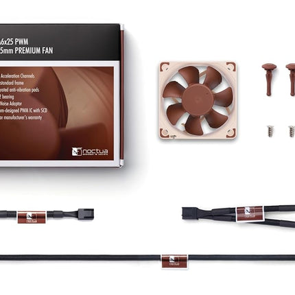 Noctua NF-A6x25 PWM, High-Performance Quiet Fan 60mm