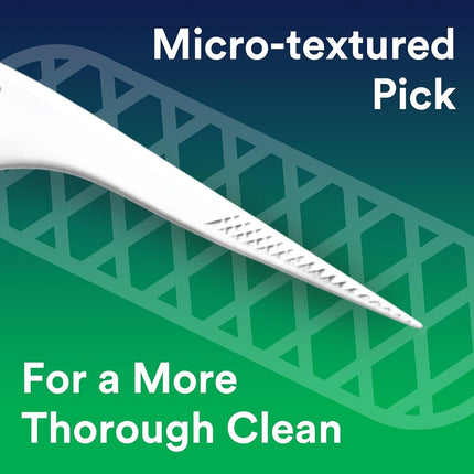DenTek Triple Clean Advanced Clean Floss Picks, No Break & No Shred Floss, 90 Count, White