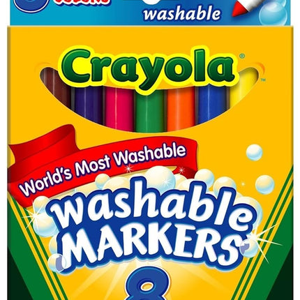 Crayola Washable Markers, Broad Point, Classic Col