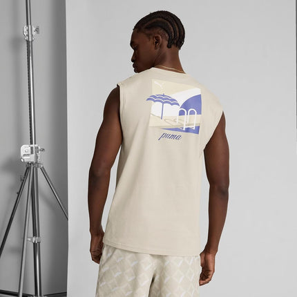 PUMA Men's Essentials Sleeveless T-Shirt (Available in Big & Tall), Desert Dust Ss25, 3XL Big