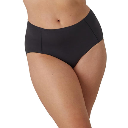 Bali Women's Double Support Brief 3-Pack, Black/Soft Taupe/Soft Taupe, Large (Pack of 3)