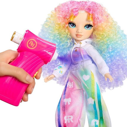 Rainbow High Air Brush & Create - DIY Fashion Doll with Airbrush Marker Kit, Washable Rainbow Markers, Long Hair, Green Eyes, Colour, Create, Play, Rinse and Repeat, Creative Toy for Kids Ages 4-12+