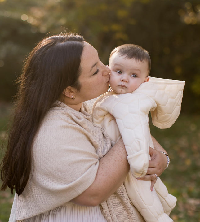 Burt's Bees Baby Jumpsuit, Traje de una Pieza de Algodón 100% Orgánico para Bebé Niñas, Mameluco Acolchado de Nido de Abeja, 0-3 Meses