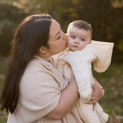 Burt's Bees Baby - Mono de bebé, 100% algodón orgánico, una pieza, overol, enterizo acolchado de panal, para niña de 6 a 9 meses