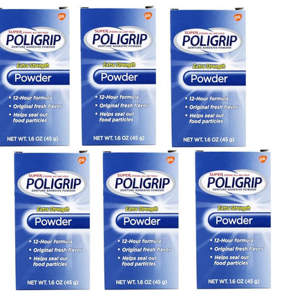 Super Poli-Grip 07801 Denture Powder (Pack of 6)