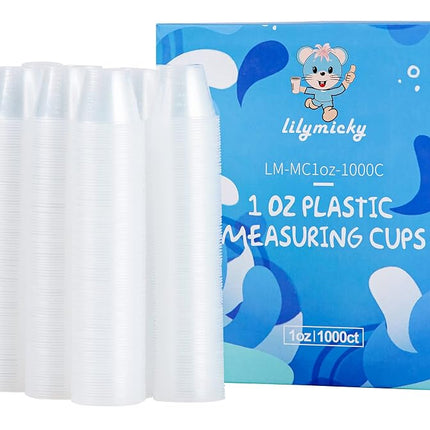 1000 Pack Disposable Medicine Cups (1 oz), Medical Plastic Measuring Cups for Medical Purposes, or Mixing and Measuring Resin, Epoxy, DIY Arts & Crafts, Paint, Cooking