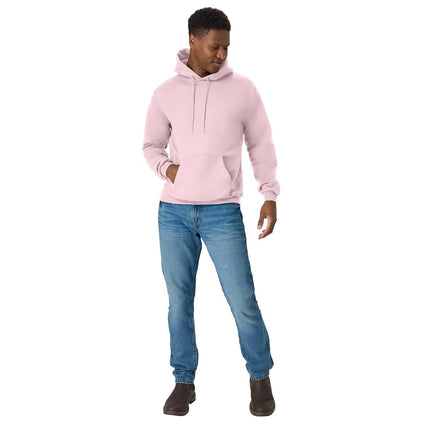 Hanes Men's EcoSmart Hoodie, Midweight Fleece, Pullover Hooded Sweatshirt, Pale Pink, XXL