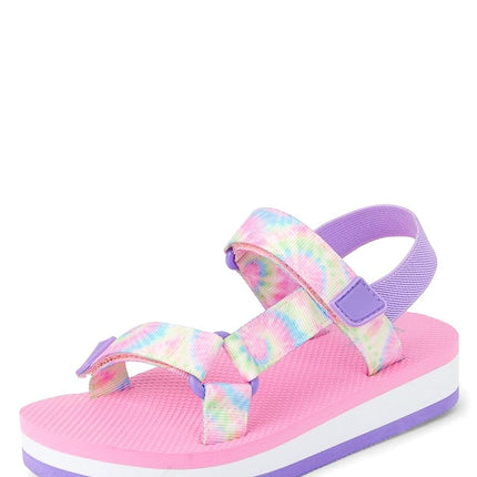 The Children's Place Sandales Sport Fille à Bretelles Ajustables, Tie-Dye Multi, 13 US Little Kid
