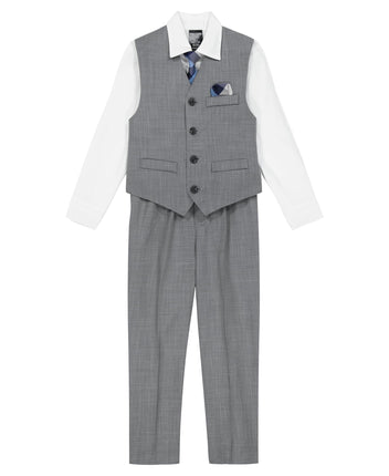 Nautica Boys' 4-Piece Formal Suit Set with Vest, P