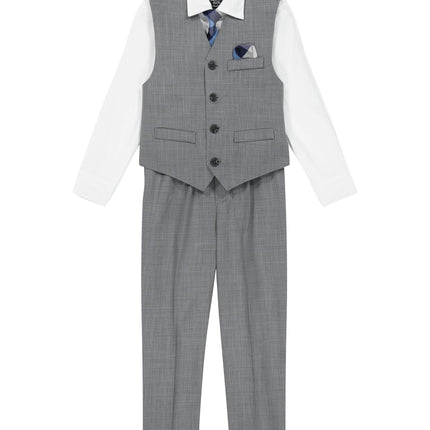 Nautica Boys' 4-Piece Formal Suit Set with Vest, P